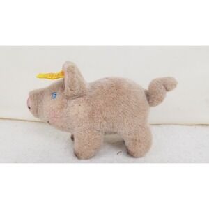 Steiff Piggy 6" Pig Stuffed Animal 1505/10 West Germany‎ Vintage 1980's